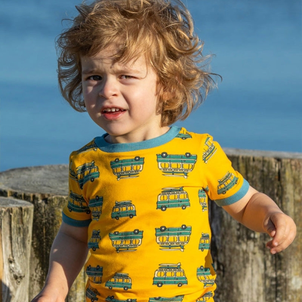 Alba Of Denmark Sunshine At The Beach T-shirt - Citrus On The Road (Only 2 left! 4-5 & 10-11y)