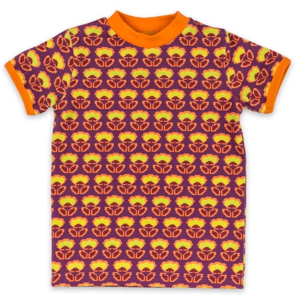 Beb & Ooo Organic T-shirt - Flower Blocks (Last one! 11-12y)