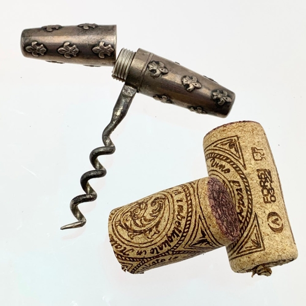 Late 1800's American Silversmith La Pierre MFG Co. Fleur De Lis Sterling Roundlet Corkscrew New York NY