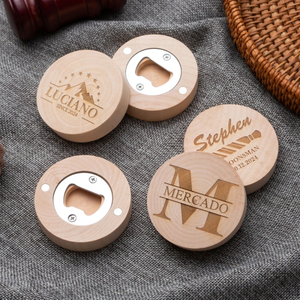 Personalized Wood Bottle Opener,Wedding Bottle Opener,Engraved Corkscrew,Wedding Favor,Groomsmen Gift,Boyfriend Gift,Custom Party Favors