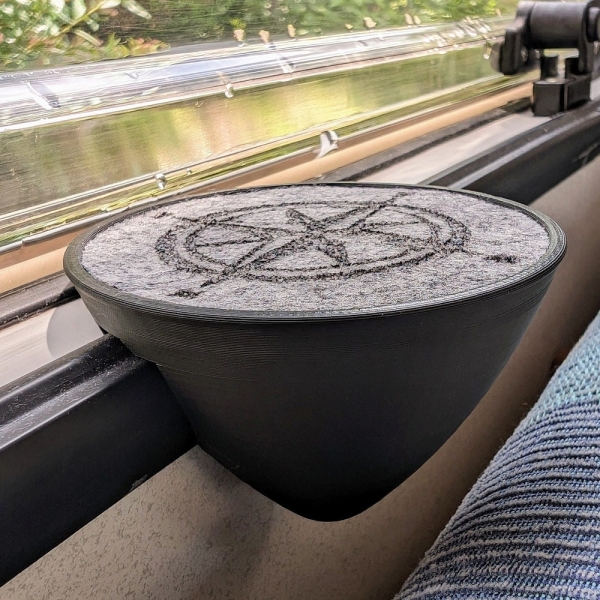 3D print file - Cup holder for caravan window