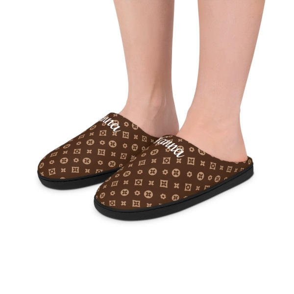 Personalizable Chic Print Women's Indoor Slippers l Customizable Women's Slippers l Gift for Her