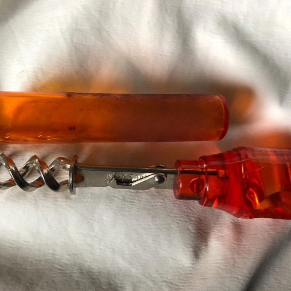 Vintage MAXRAM Schweiz Pat. Ang. Swiss Made Double Helix Bottle Opener Corkscrew In Box Rare