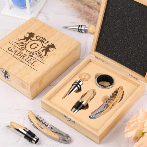 Personalized wine tool set groomsmen gifts, wedding party gifts, whisky opener gifts corkscrew, Customized Best men gift set for Farther man