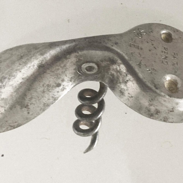 antique corkscrew, cap lifter combination, marked Made in the USA, Patent Pending, So Easy