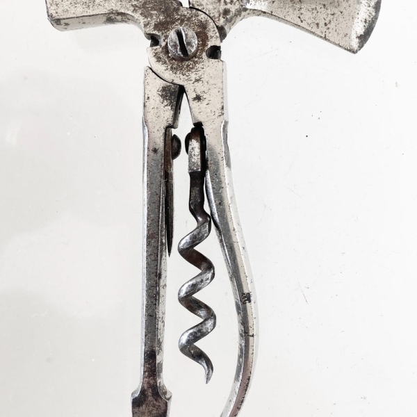 Antique, German multitool with corkscrew, wire cutter, hammer , screw driver, nail remover made by Julius Bader in the Thuringian Wood