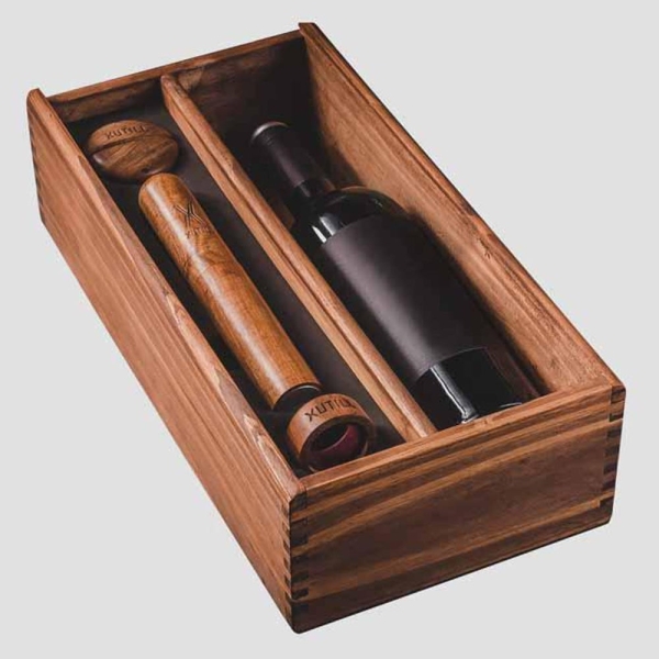 Wine TOOL GIFT SET | Pneumatic opener corkscrew | luxury gift accessories | Wooden case