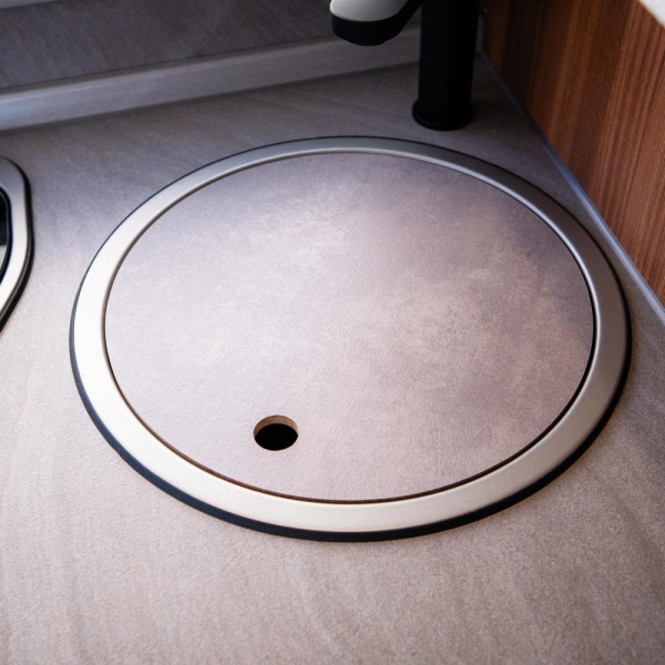 Sink cover for motorhomes or caravans in stone grey | Sink cover camping | Cover for motorhome kitchen | Camping accessories