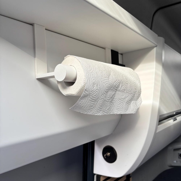 Kitchen roll holder for Grand California - 3D-printed roll holder for camper & vanlife – no drilling, minimalist and practical