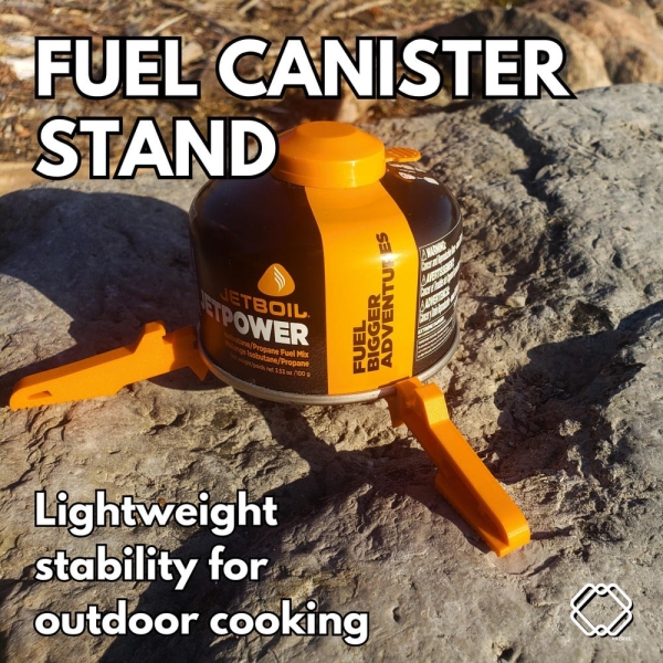 No'Spill Fuel Canister Stand | Camping Stove Stabilizer | Backpacking Cooking Base | Outdoor Stove Support | Hiking Fuel Canister Base