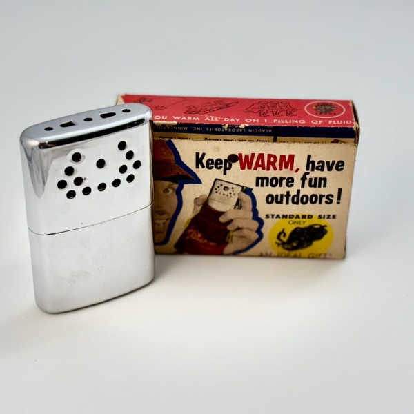 Vintage Jon-e Standard Size Hand Warmer with Original Box, Manual, and Pouch
