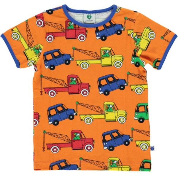 Smafolk Cars & Tow Trucks T-Shirt - Orange (Last one! 9-10y)