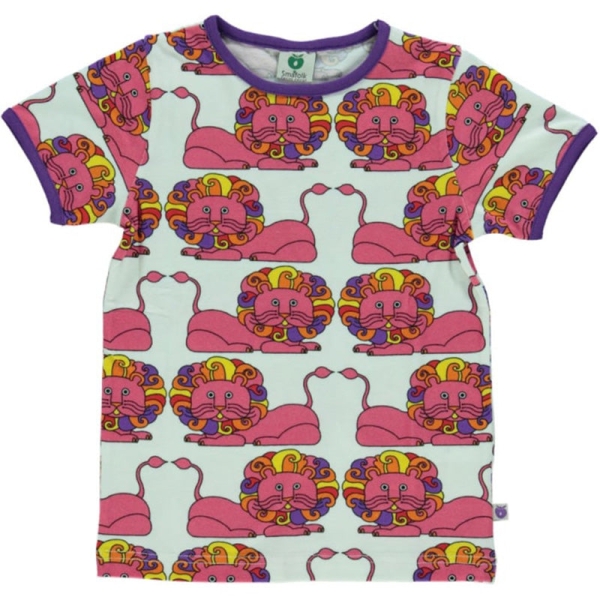 Smafolk Retro Lion T-Shirt - Rapture Rose (Only 2 left! 1-2 & 2-3y)