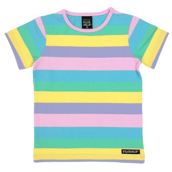 Villervalla Multi-Stripe Kids T-Shirt - Botanic