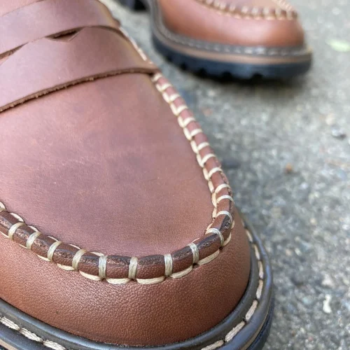 Brown Leather Penny Loafers: Classic Women's Top Siders