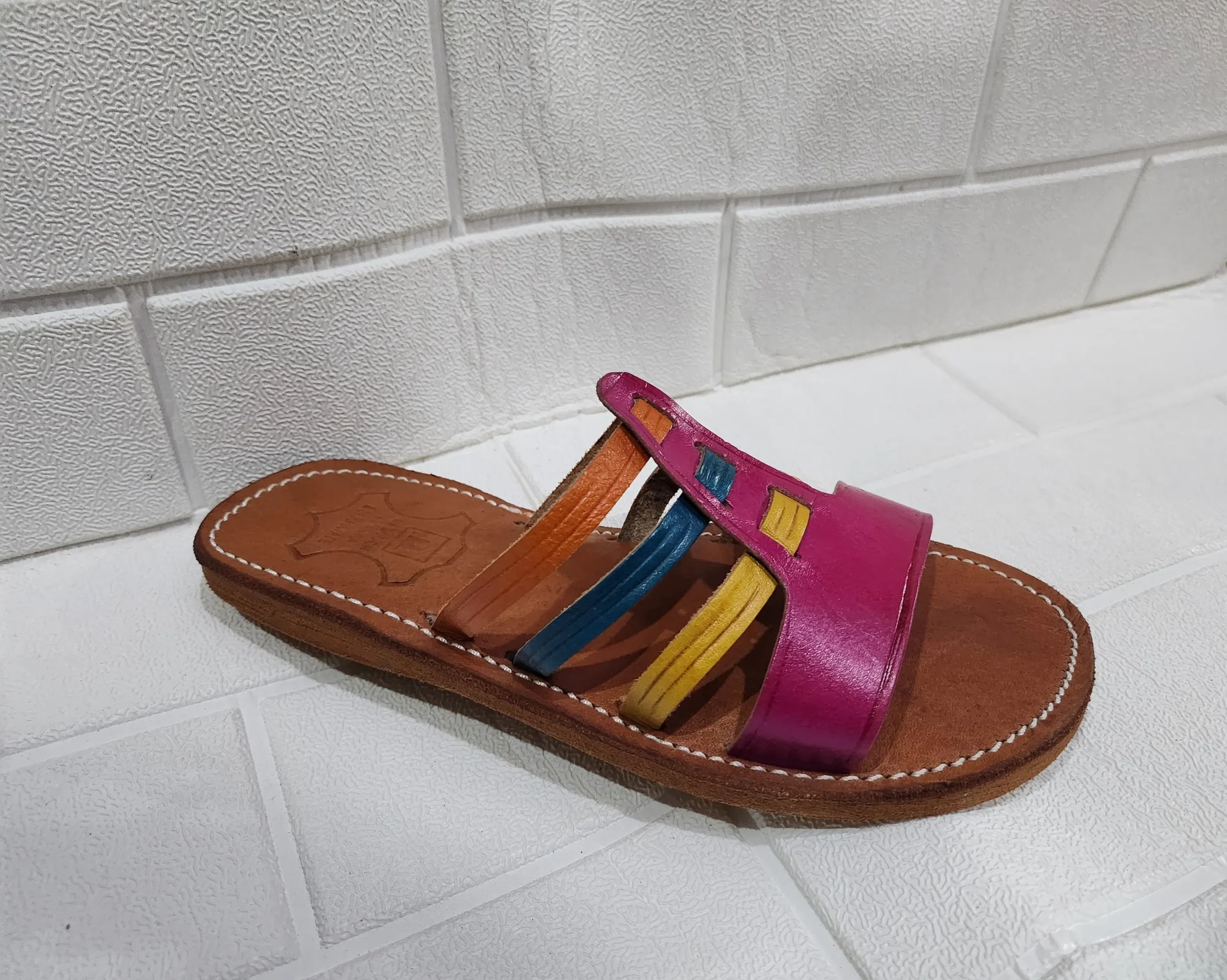 Women’s Multicolor Strappy Moroccan Leather Sandals