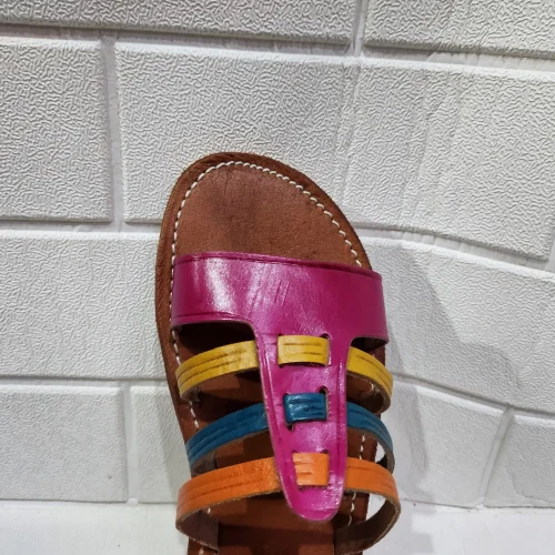 Women’s Multicolor Strappy Moroccan Leather Sandals
